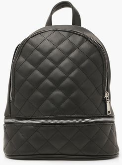 Quilted Zip Around Rucksack - Black - One Size