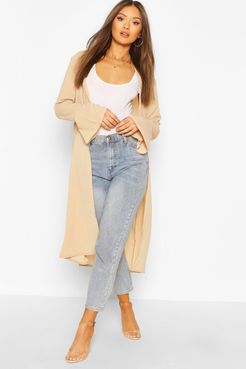 Flute Sleeve Kimono - Beige - S