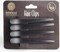 Black Section Hair Clips 4 Pack - One Size