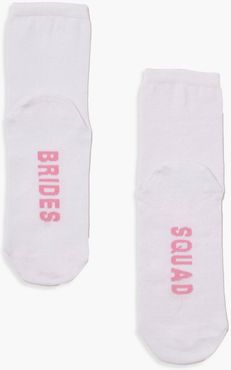 Bride Squad Socks - White - One Size