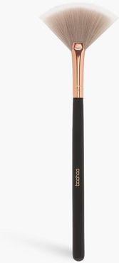 Boohoo Highlighter Fan Brush - Black - One Size