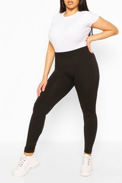 Plus Supersoft Fleece Lined Leggings - Black - 26/28