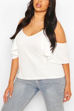 Plus Cold Shoulder Cami - White - 12