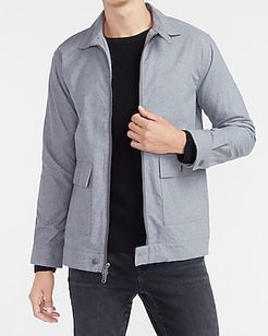 Slim Solid Chamois Shirt Jacket
