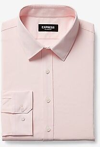 Big & Tall Extra Slim Solid Wrinkle-Resistant Performance Dress Shirt Pink Men's XXL
