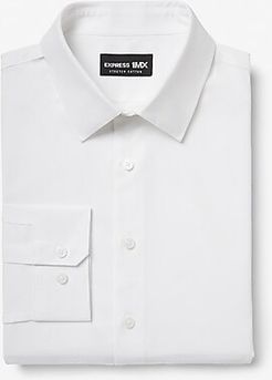 Slim Solid Stretch Cotton 1Mx Dress Shirt White Men's XS