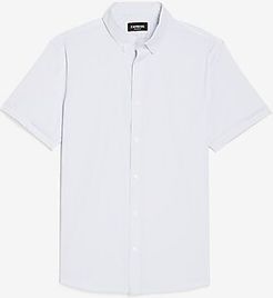 Slim Striped Wrinkle-Resistant Short Sleeve Performance Shirt