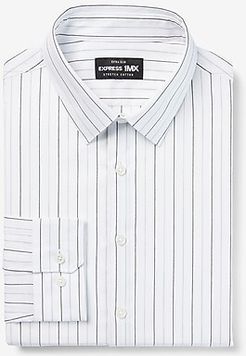 Extra Slim Striped Stretch Cotton 1Mx Dress Shirt