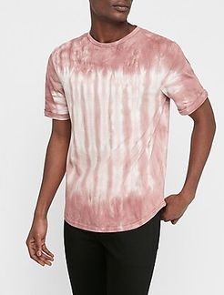Tie-Dye Crew Neck T-Shirt Pink Men's XS