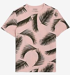 Palm Print Crew Neck T-Shirt