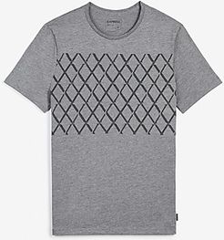 Gray X Panel Graphic T-Shirt