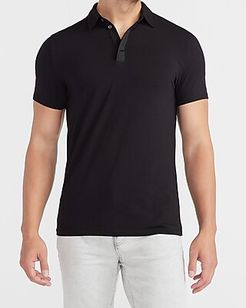 Solid Moisture-Wicking Performance Polo Black Men's XS