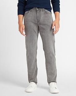 Slim Straight Gray Luxe Comfort Knit Jeans