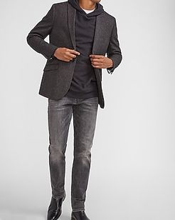 Slim Charcoal Donegal Tweed Blazer