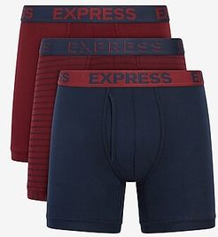 3 Pack Red & Navy Boxer Briefs