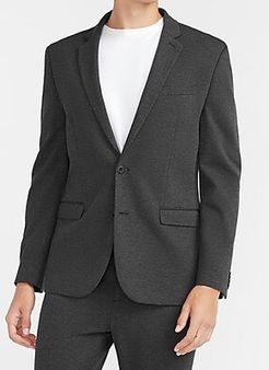 Slim Solid Charcoal Luxe Comfort Soft Suit Jacket