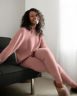 X You High Waisted Cashmere Joggers Women's Powder Puff Pink