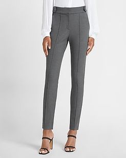 High Waisted Soft & Sleek Button Tab Skinny Pant Women's Heather Gray