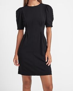 Puff Sleeve  Dress Women's Pitch Black