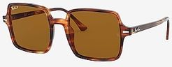 Ray-Ban Photochromatic Square Sunglasses Women's Brown