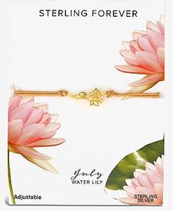 Sterling Forever July 'water Lily' Birth Flower Bracelet Women's Gold