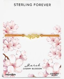 Sterling Forever March 'cherry Blossom' Birth Flower Bracelet Women's Gold
