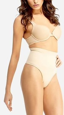 Slimme By Memoi High Waisted Thong Brown Women's M