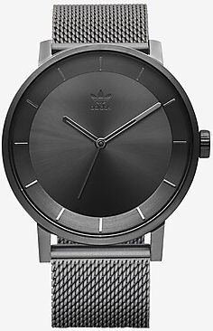 Adidas Men's District M1 Grey Stainless Steel Watch Men's Gray