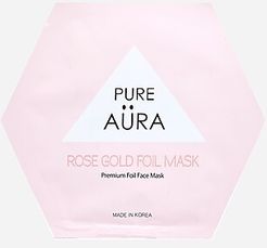 Pure Aura Rose Gold Foil Sheet Face Mask Women's Pink