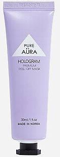 Pure Aura Travel Size Hologram Peel Off Face Mask Women's Purple