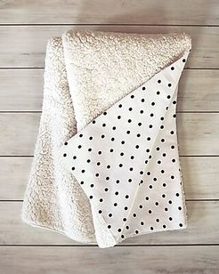 Deny Designs Tiny Polka Dots Sherpa Throw Blanket White Women's 60X50