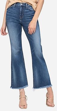 Flying Monkey High Waisted Ankle Flare Jeans, Women's Size:26