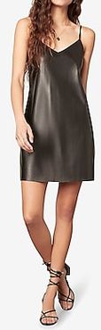 Bb Dakota Sleeveless Faux Leather Dress Black Women's XS