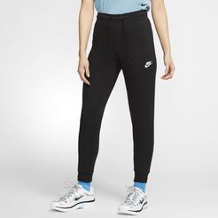 Pantaloni in fleece a vita media Nike Sportswear Essentials - Donna - Nero