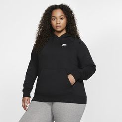 Felpa pullover in fleece con cappuccio Nike Sportswear Essential (Plus Size) - Donna - Nero