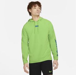 Felpa pullover da training in tessuto con cappuccio Nike Sport Clash - Uomo - Verde