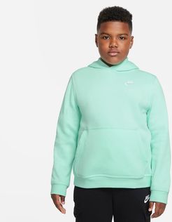 Felpa pullover con cappuccio Nike Sportswear Club Fleece (Extended Size) - Ragazzo - Verde
