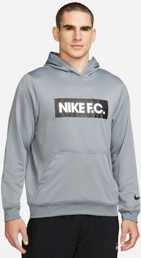 Felpa da calcio con cappuccio Nike F.C. – Uomo - Grigio