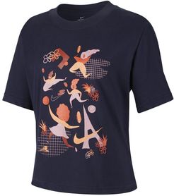 T-shirt da tennis NikeCourt Dri-FIT - Donna - Blu