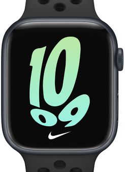 Apple Watch Nike Series 7 (GPS + Cellular) con Nike Sport Band e cassa in alluminio color Mezzanotte - 45 mm - Nero