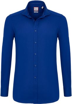 Camicia trendy blu acceso francese