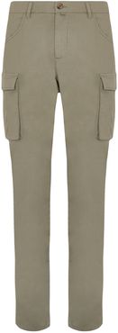 Cotton popeline cargo trousers military