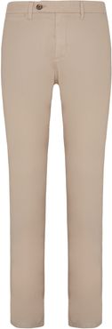 Cotton popeline chinos trousers beige