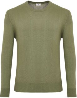 Maglia girocollo verde militare cotone