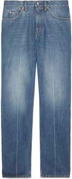 Regular fit marble washed jeans