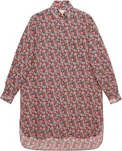 Liberty floral wool oversize shirt