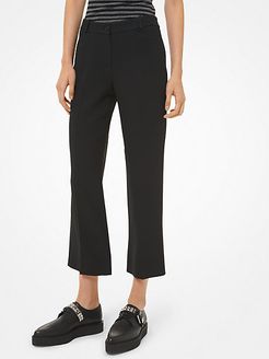 Double Crepe Sablé Straight-Leg Trousers