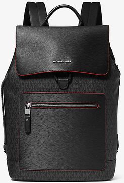 Hudson Logo and Crossgrain Leather Backpack