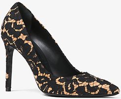 Gretel Floral Lace and Suede Pump