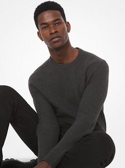 Textured Cotton Blend Sweater